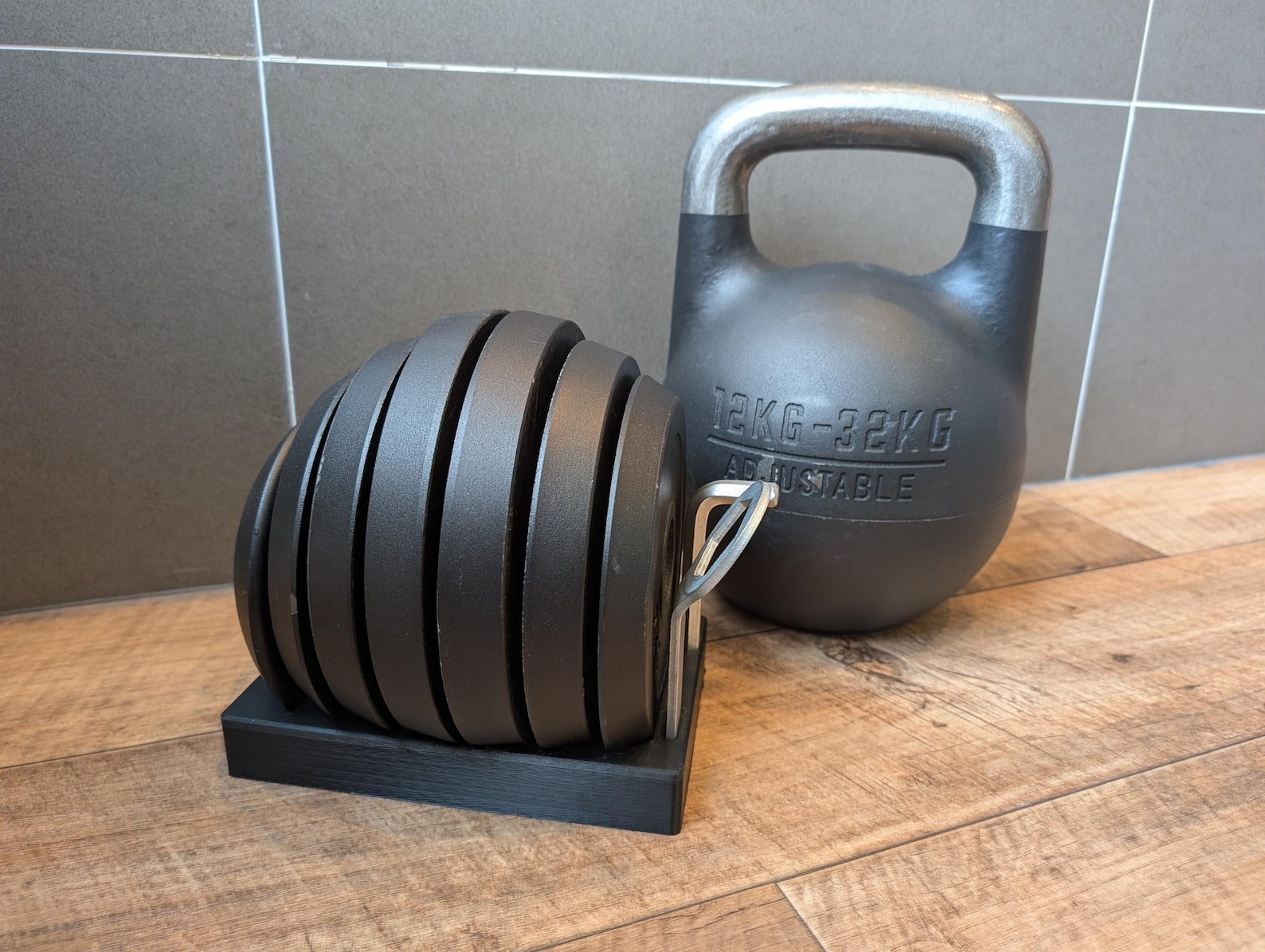 12–32 kg Plate Holder Adjustable Kettlebell | Fits 4 kg 3 kg 2 kg (1 kg & 0.5 kg Optional)