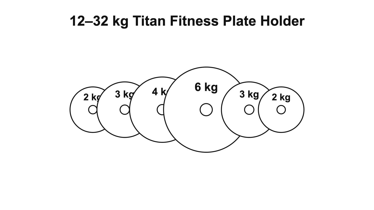 Alibaba / Titan Fitness 12–32 kg Adjustable Kettlebell Plate Holder | Fits 6 kg 4 kg 3 kg 2 kg Plates (1 kg & 0.5 kg Optional)