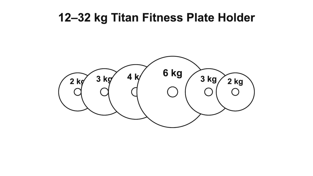 Alibaba / Titan Fitness 12–32 kg Adjustable Kettlebell Plate Holder | Fits 6 kg 4 kg 3 kg 2 kg Plates (1 kg & 0.5 kg Optional)
