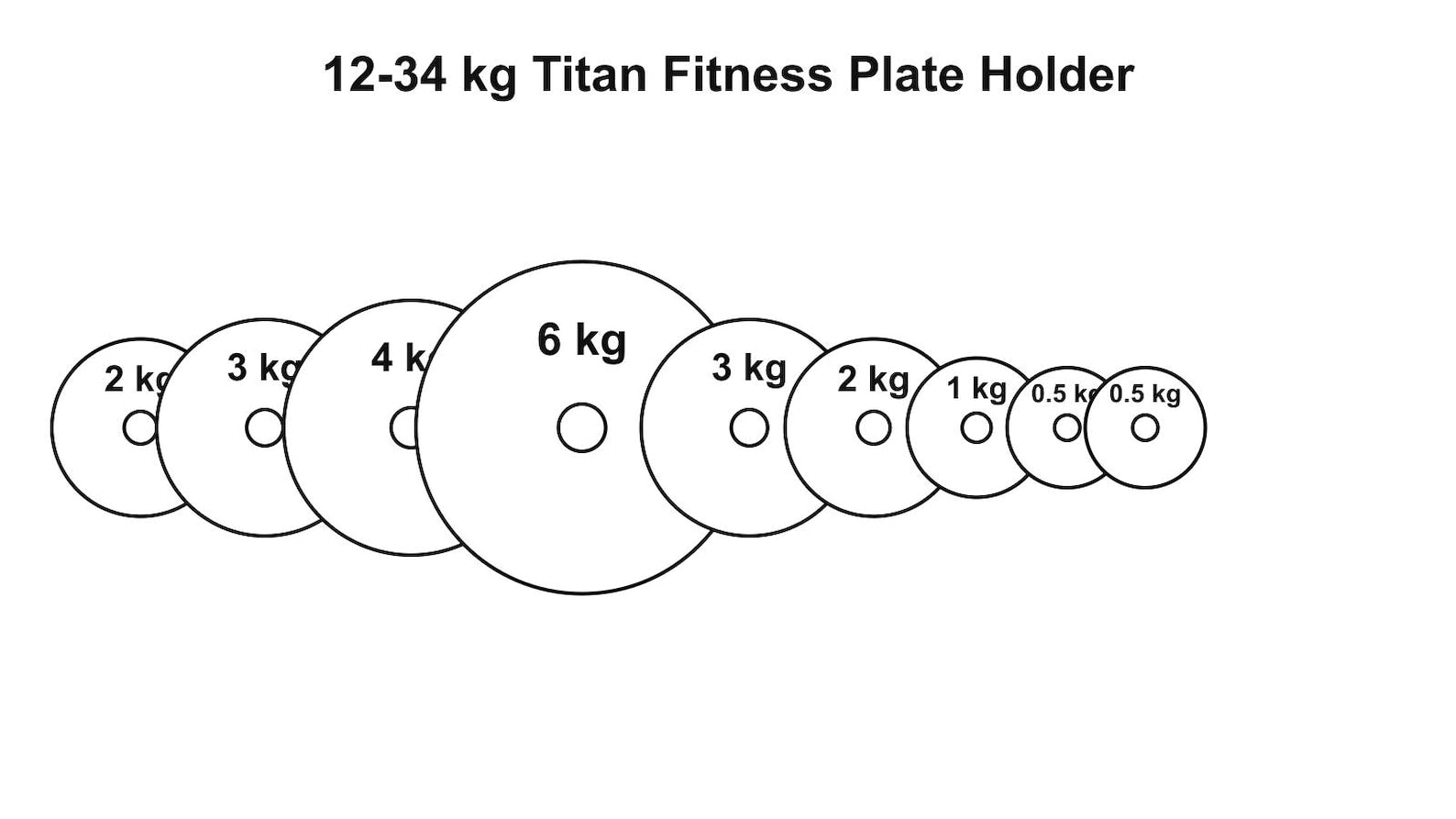 Alibaba / Titan Fitness 12–32 kg Adjustable Kettlebell Plate Holder | Fits 6 kg 4 kg 3 kg 2 kg Plates (1 kg & 0.5 kg Optional)
